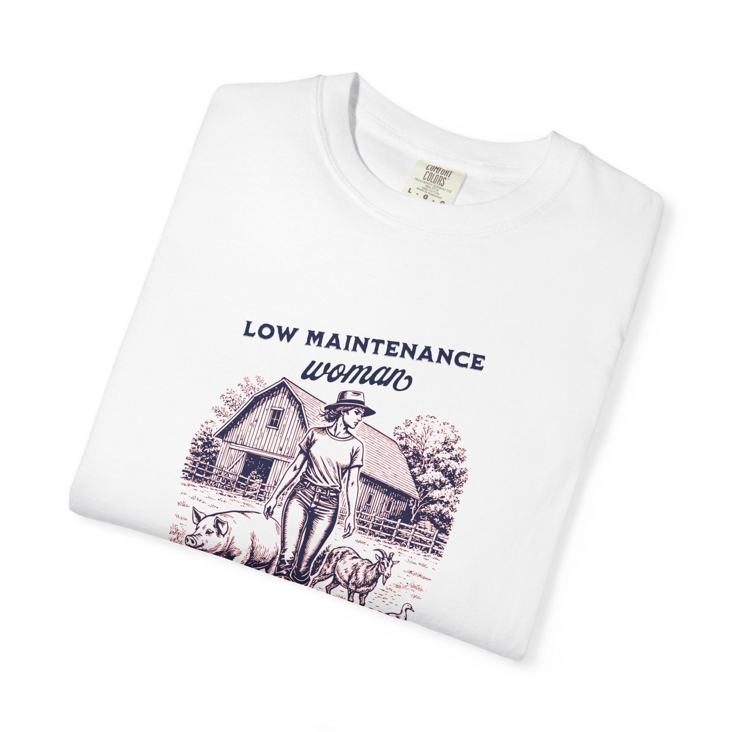Low Maintenance Woman High Maintenance Hobbies T-Shirt – Funny Farm Life Homesteader Graphic Tee (Comfort Colors), Funny Homestead Shirt, Farm Girl Tee, Homesteading Shirt, Gift For Wife
