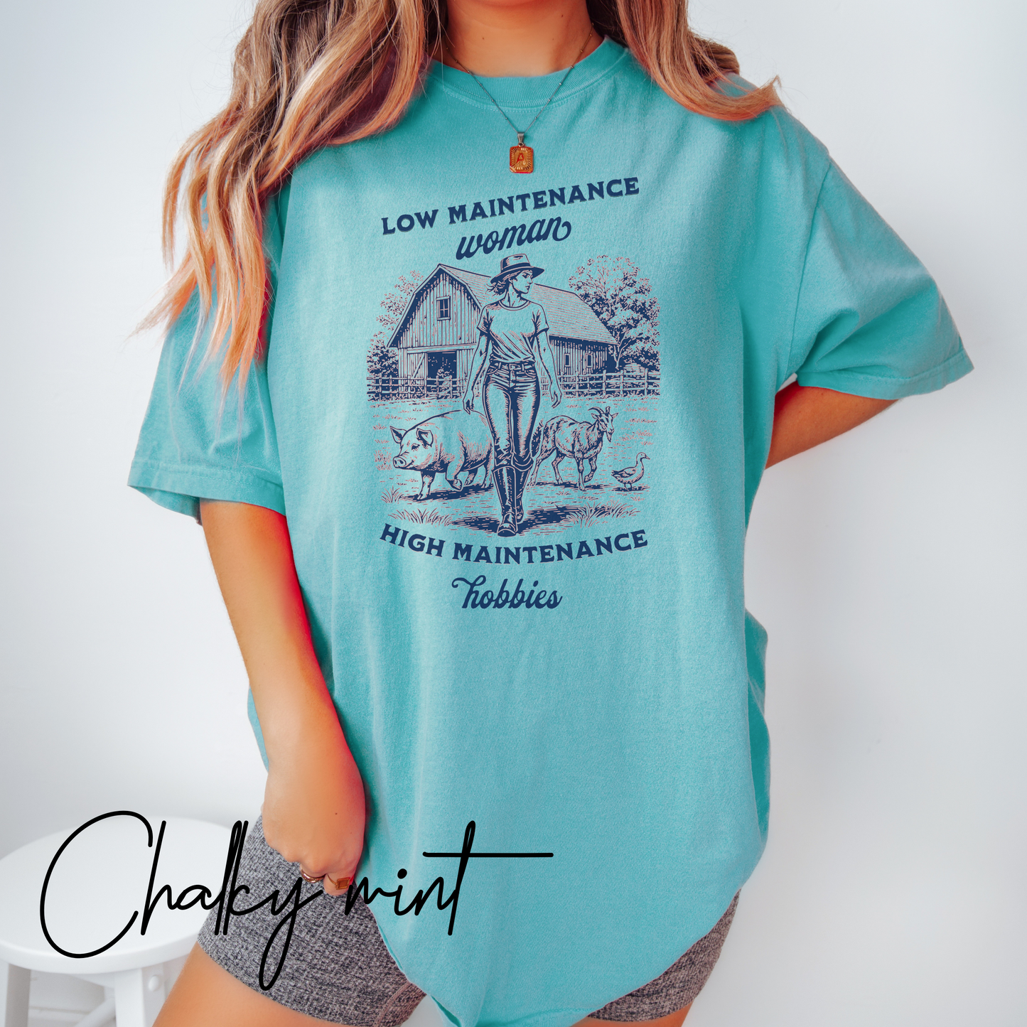 Low Maintenance Woman High Maintenance Hobbies T-Shirt – Funny Farm Life Homesteader Graphic Tee (Comfort Colors), Funny Homestead Shirt, Farm Girl Tee, Homesteading Shirt, Gift For Wife