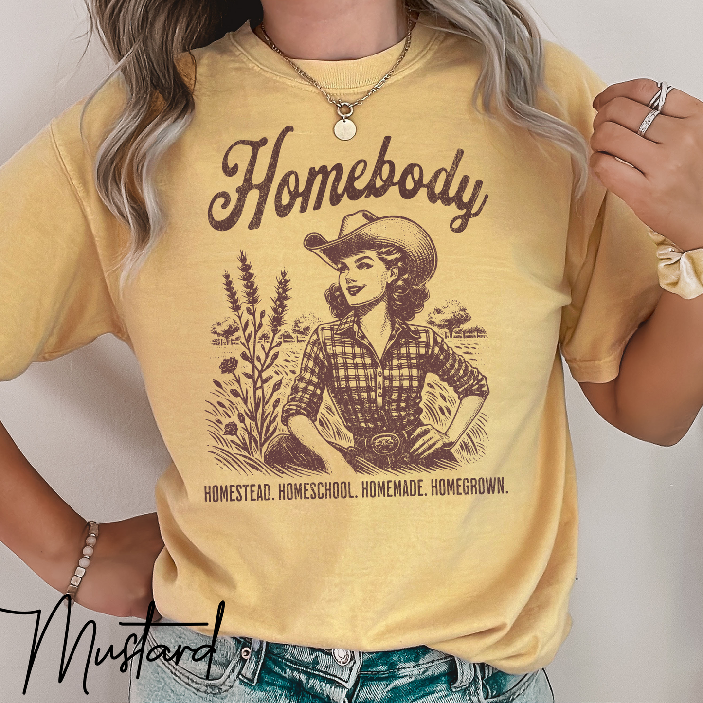 Homebody T-Shirt – Vintage Homestead, Homeschool, Homemade & Homegrown Graphic Tee (Comfort Colors), Homestead T-Shirt, Funny Homesteading Shirt, Homemaker Shirt, Gift For Farmer, Homeschool Mom Tee