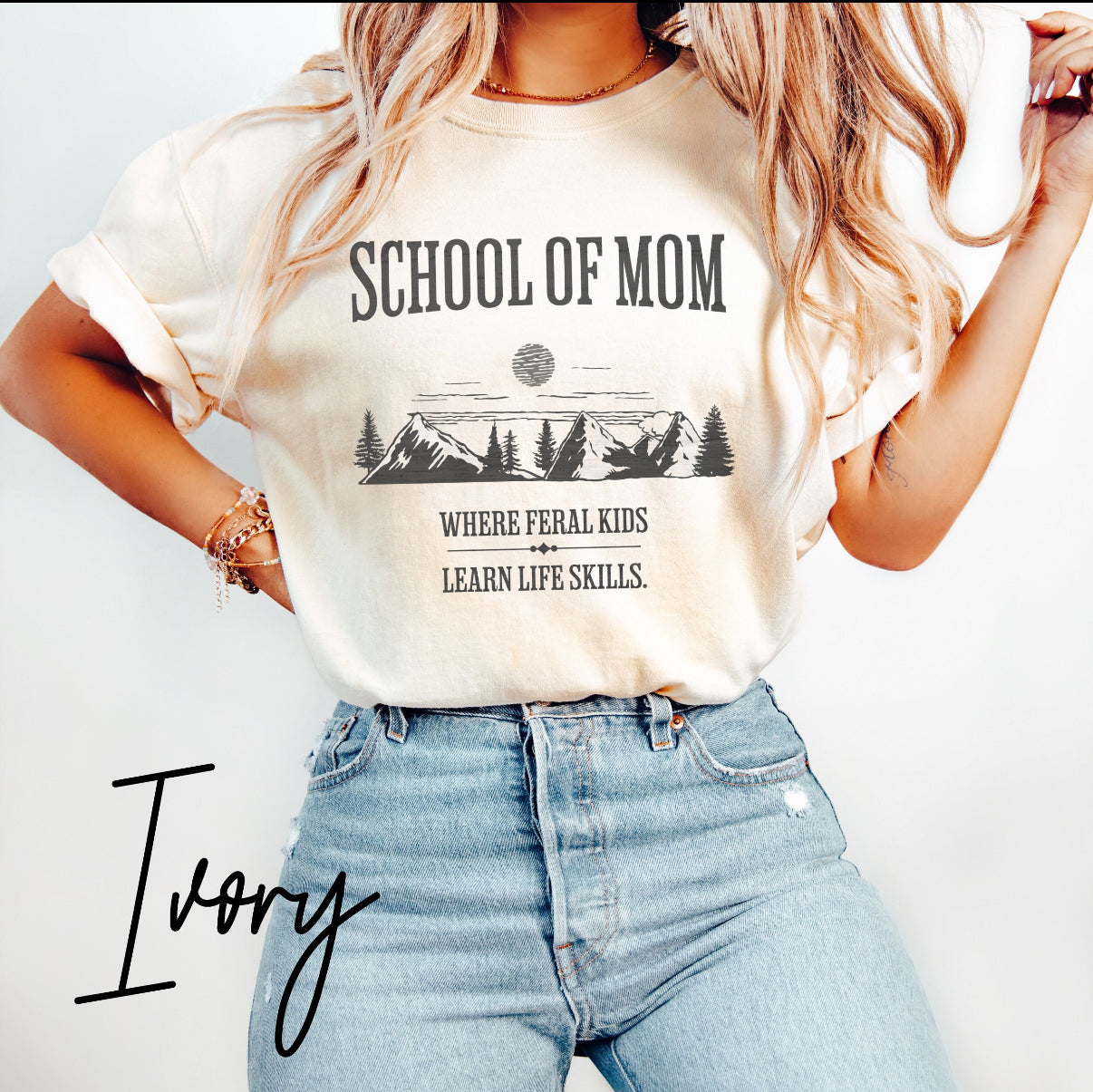 School of Mom T-Shirt – Funny Homeschool Life Skills Shirt for Moms & Homesteaders (Comfort Colors), Homeschooling Mom Tee, Funny Homeschooling Shirt, Homeschool Mom Gift, Back To School Shirt