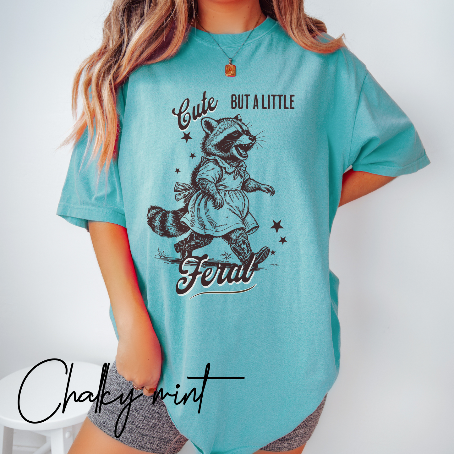 Cute But a Little Feral T-Shirt – Funny Raccoon Graphic Tee for Country Girls & Homesteaders (Comfort Colors) Feral Wife T-Shirt, Funny Homesteading Tee, Farm Girl Shirt, Feral Raccoon Tee, Homestead Shirt, Gift For Wife