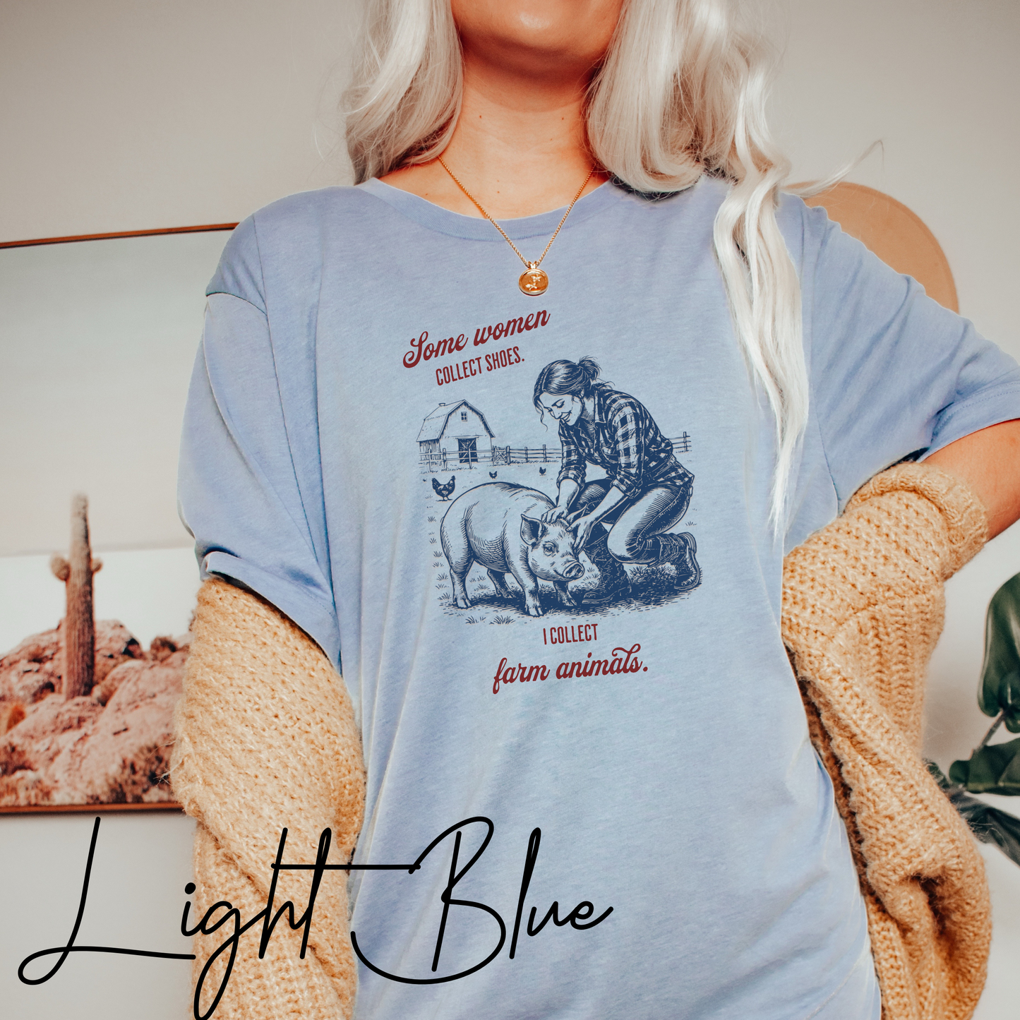 Some women collect shoes, I collect farm animals tshirt