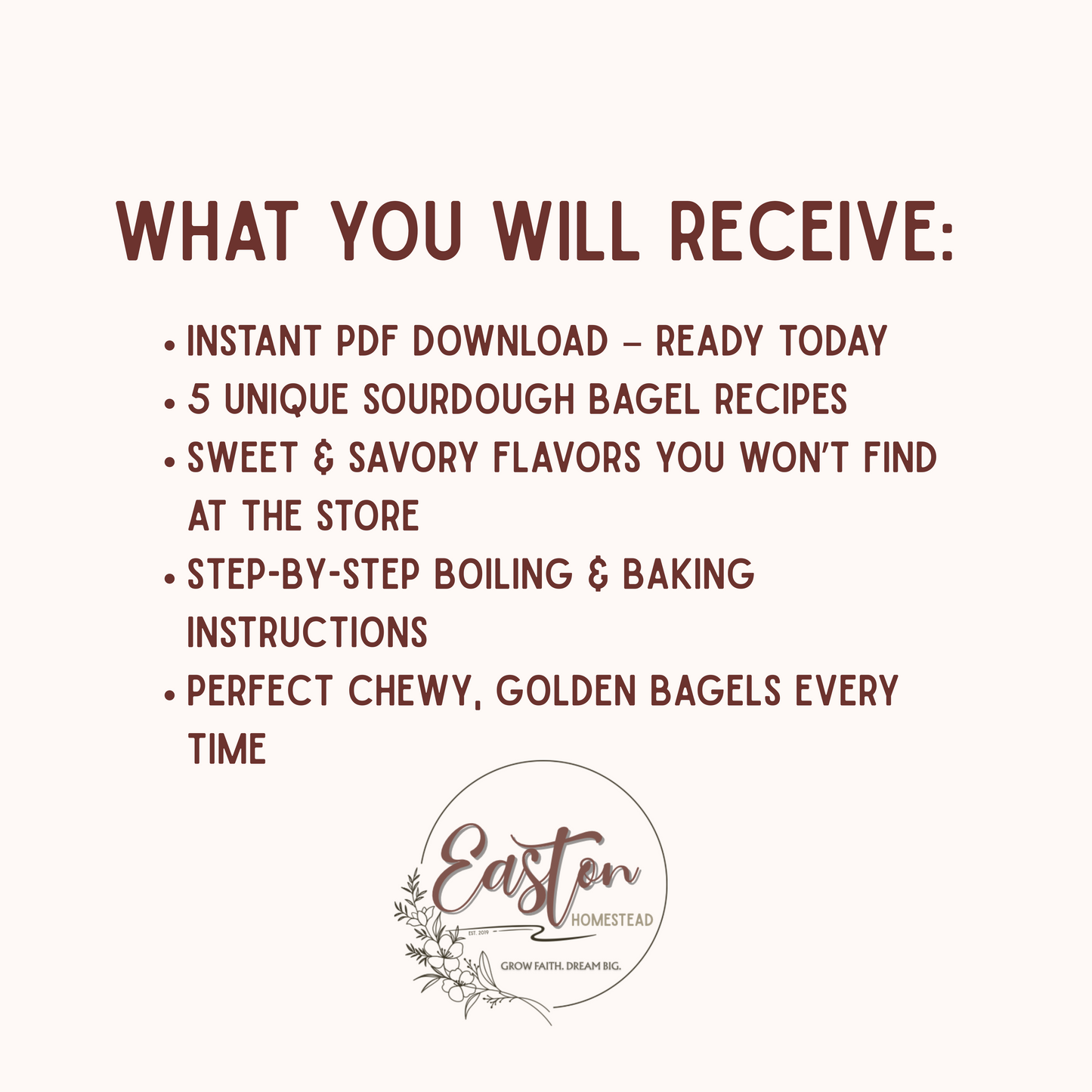 The Easton Homestead Bagel Digital Download Recipe Book
