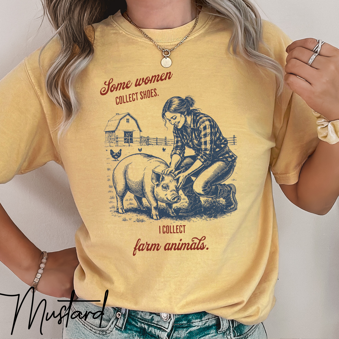 Some women collect shoes, I collect farm animals tshirt