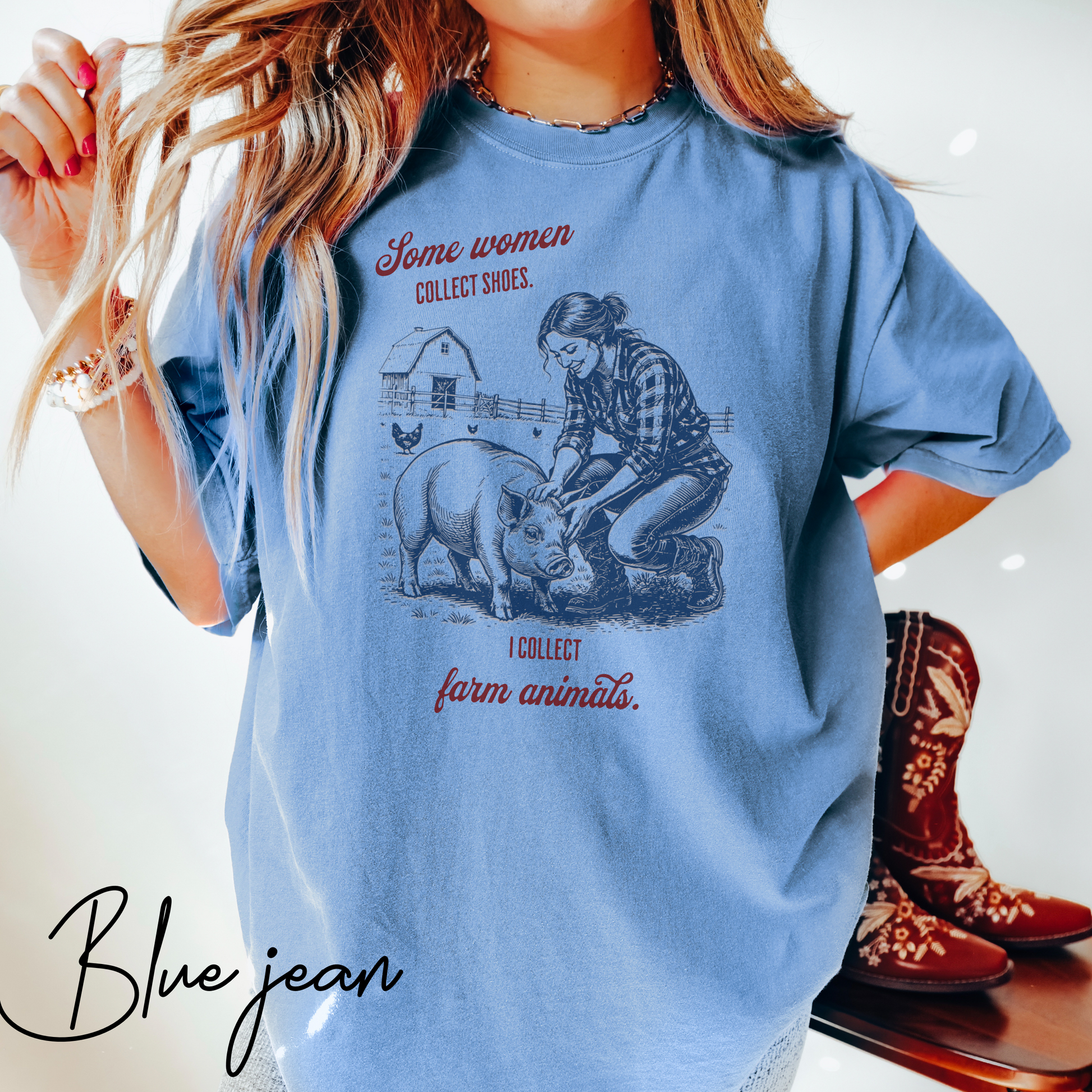 Some women collect shoes, I collect farm animals tshirt