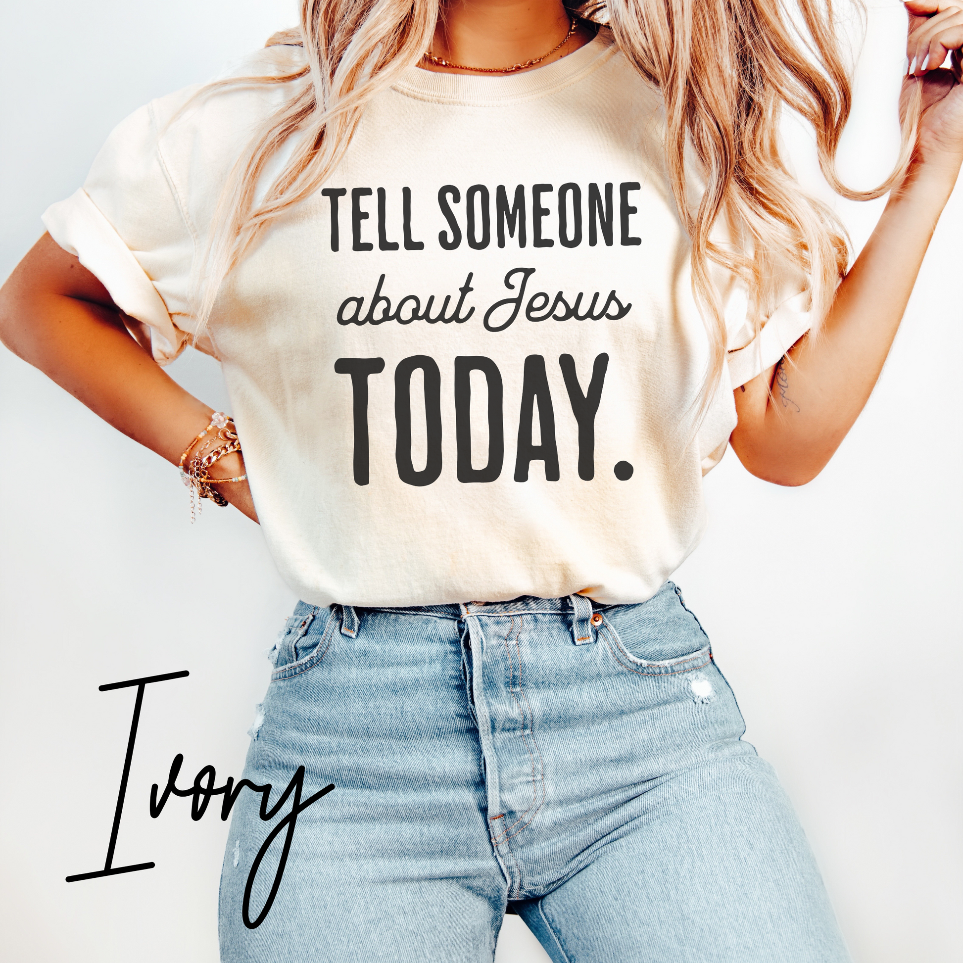 Tell someone about Jesus today t shirt