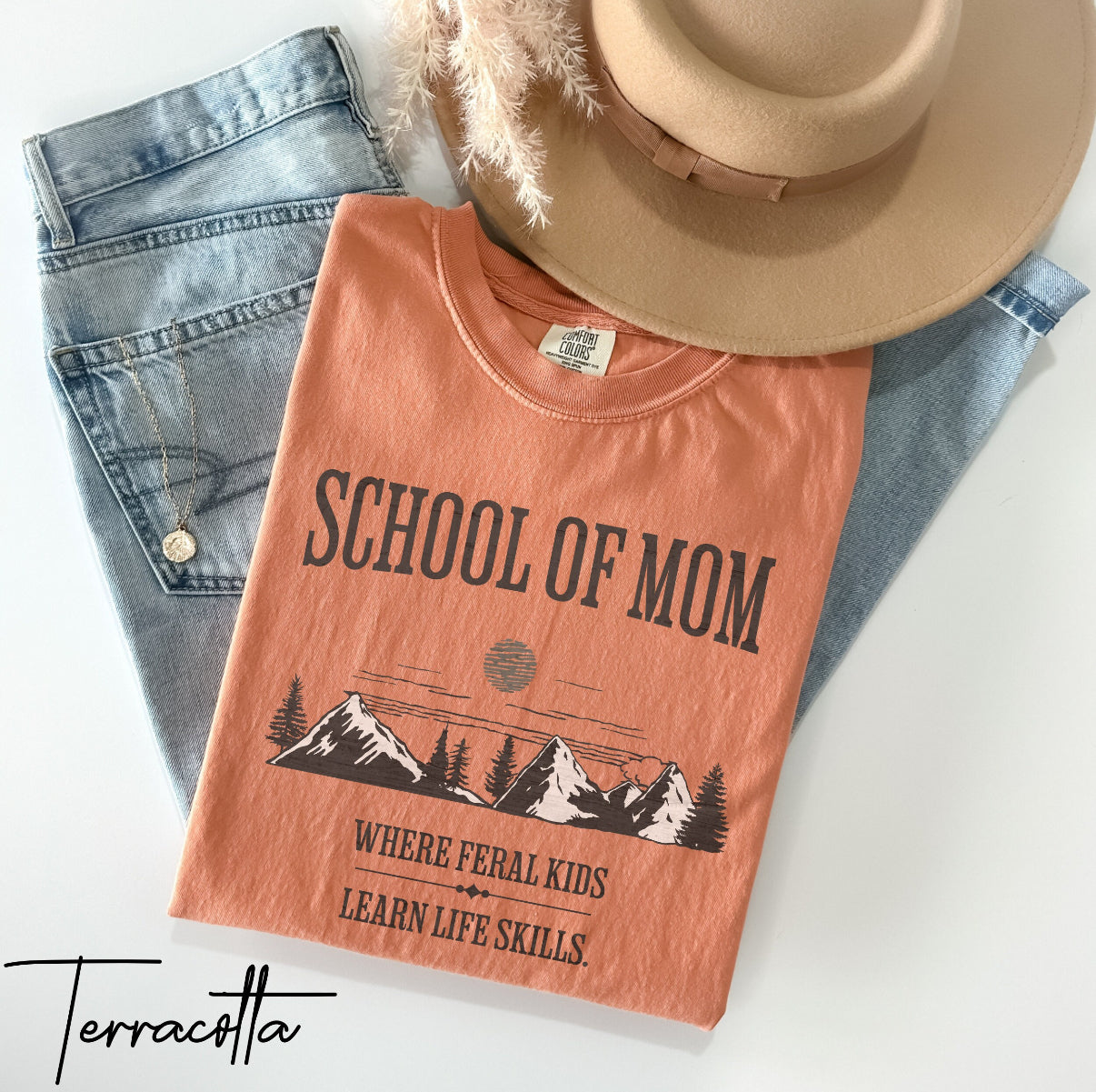 School of Mom T-Shirt – Funny Homeschool Life Skills Shirt for Moms & Homesteaders (Comfort Colors), Homeschooling Mom Tee, Funny Homeschooling Shirt, Homeschool Mom Gift, Back To School Shirt