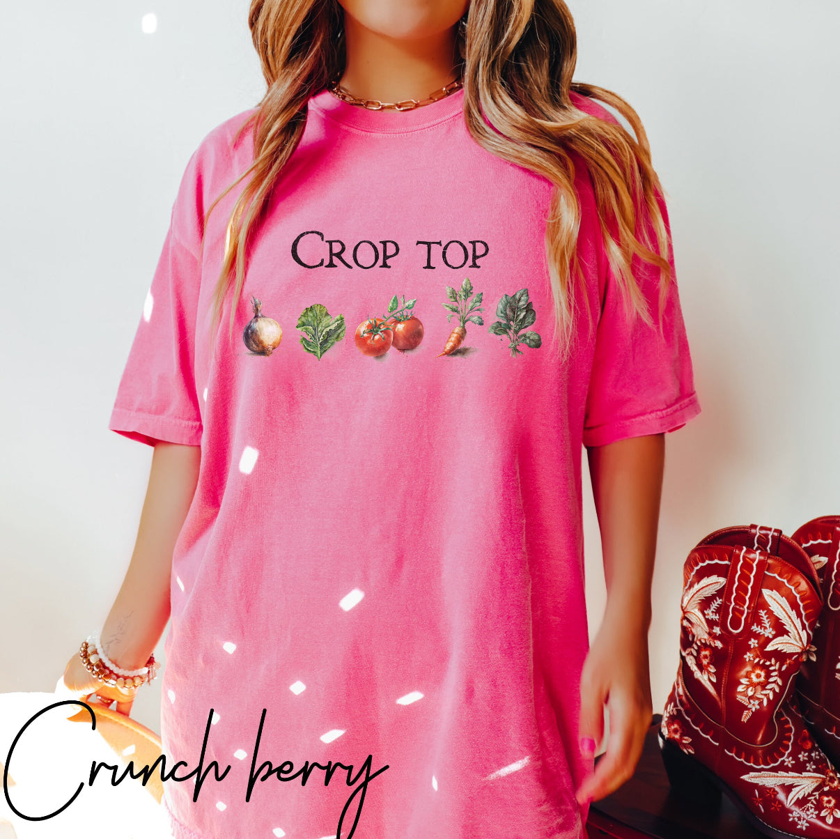 Funny Garden T-Shirt – “Crop Top” Vegetable Pun Tee for Gardeners & Homesteaders (Comfort Colors) Funny Gardener Tee, Homesteader Shirt, Garden Lover Shirt, Vegetable Tee, Gardening Gift