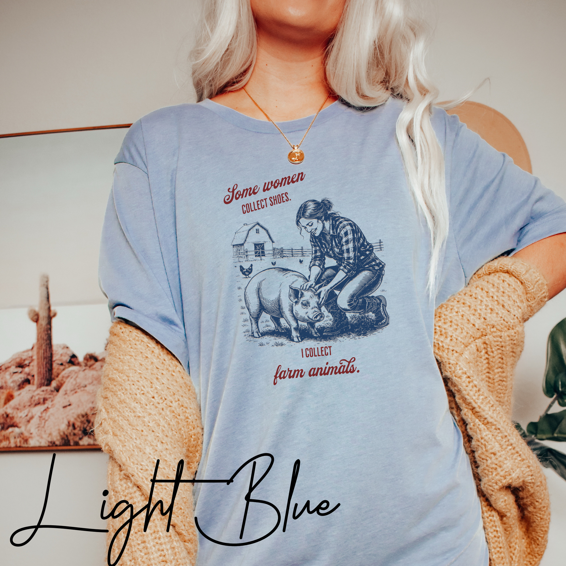 Some women collect shoes, I collect farm animals tshirt