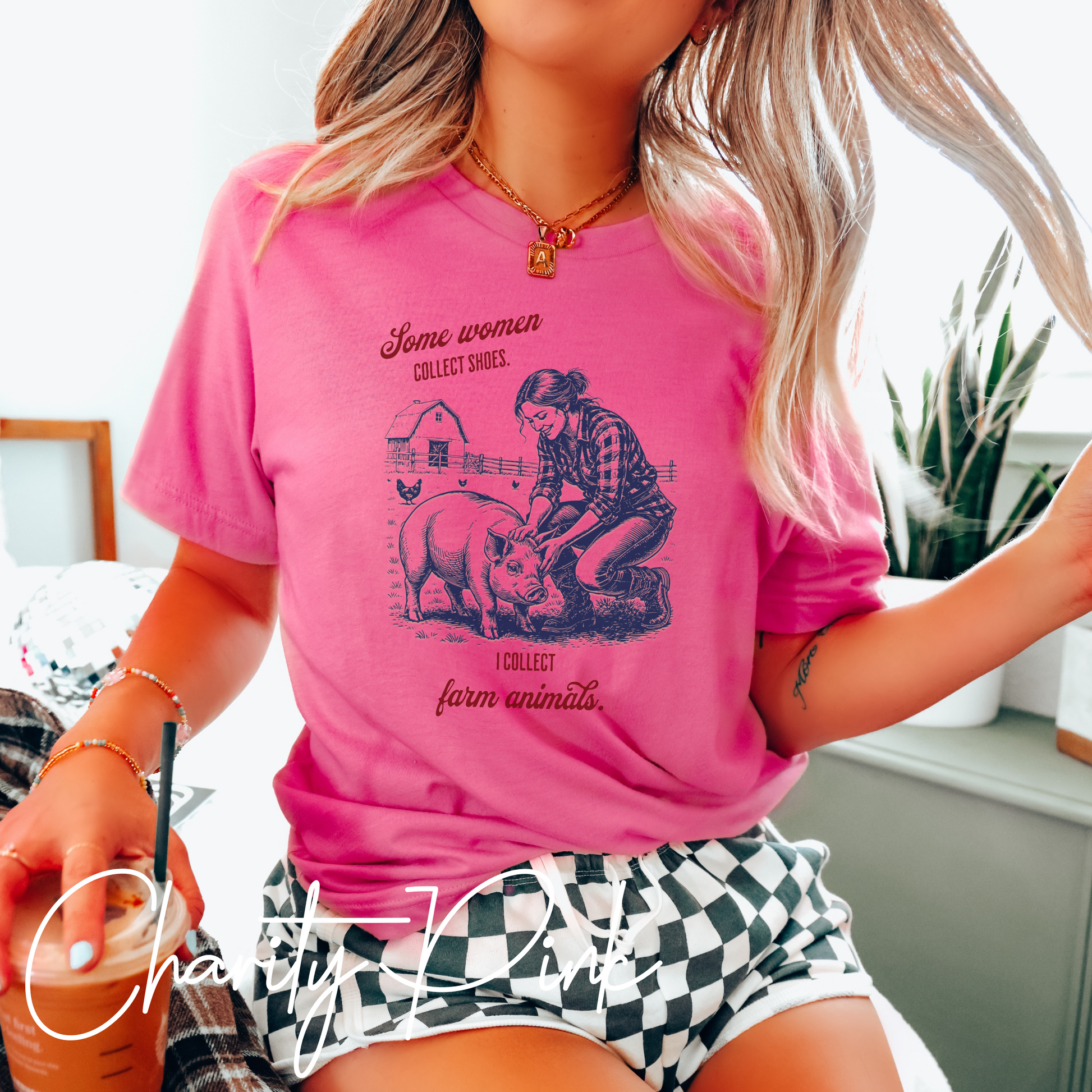 Some women collect shoes, I collect farm animals tshirt