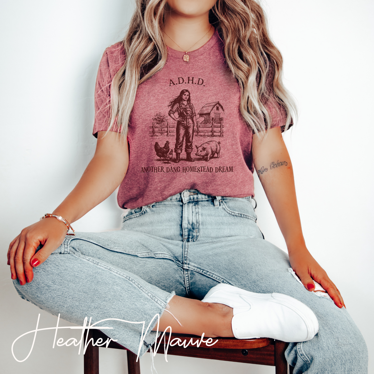ADHD Another Dang Homestead Dream T-Shirt – Funny Farm Life Homesteader Graphic Tee, Comfort Colors Homestead T-Shirt, Homestead Mom Tee, Gifts For Homesteading Wife, Farm girl Shirt