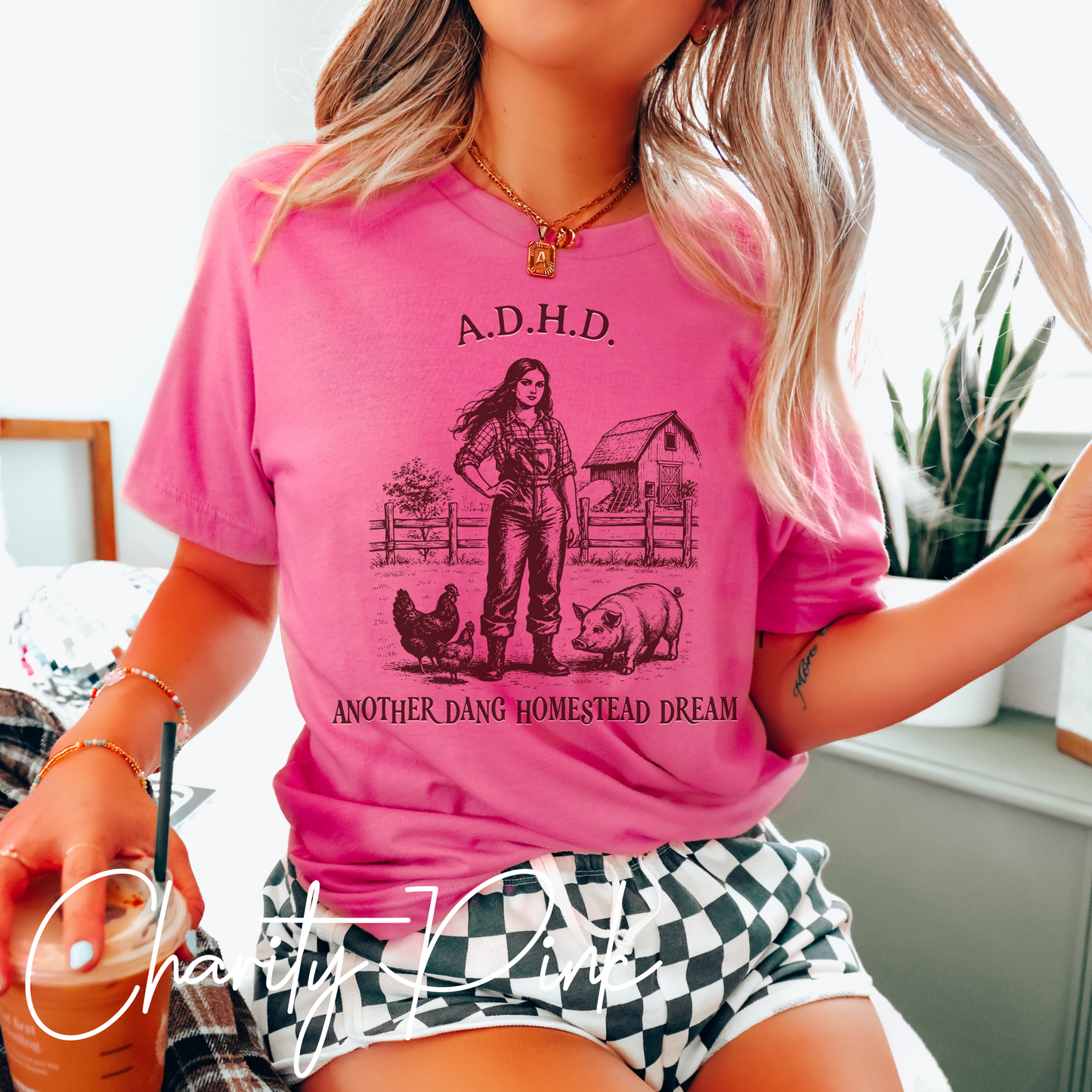 ADHD Another Dang Homestead Dream T-Shirt – Funny Farm Life Homesteader Graphic Tee, Comfort Colors Homestead T-Shirt, Homestead Mom Tee, Gifts For Homesteading Wife, Farm girl Shirt